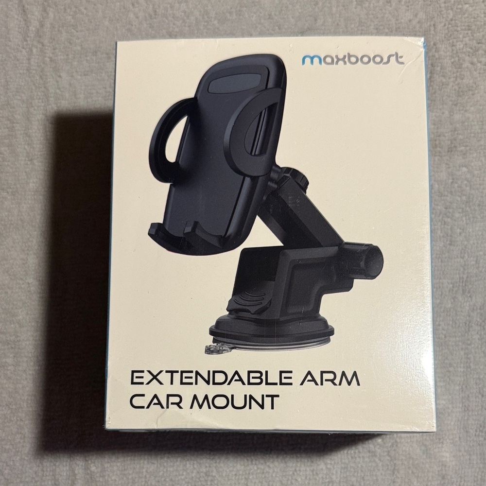 Maxboost Black Extendable Arm Car Mount
